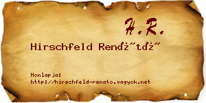 Hirschfeld Renátó névjegykártya